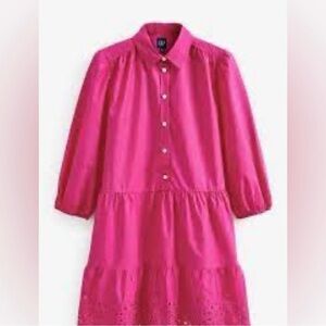 GAP PUFF SLEEVE SHIRT DRESS